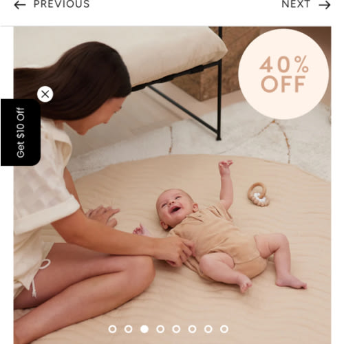 Natural Linen Baby Play Mat