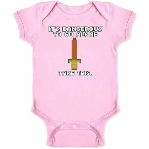 Pop Threads Its Dangerous To Go Alone Take This 8 Bit Gaming Infant Baby Boy Girl Bodysuit