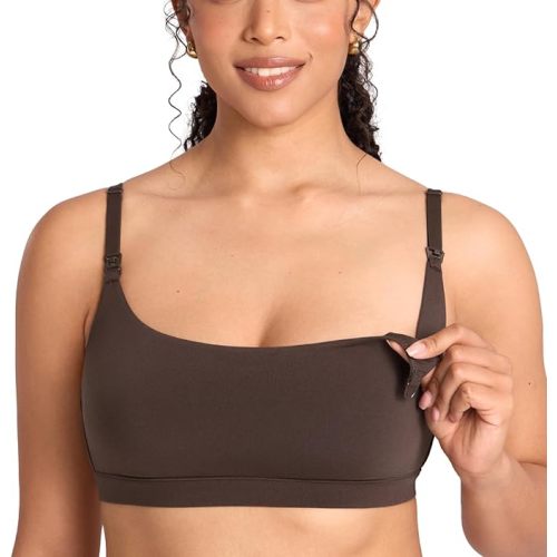 MOMANDA Cotton Nursing Bras for Breastfeeding Wireless Nursing Sleep Bralettes Ultra Soft