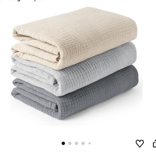 Konssy 3 Pack Muslin Swaddle Blankets for Unisex, Newborn Receiving Blanket, Large 47 x 47 inches, Soft Breathable Muslin Baby Swaddles for Boys & Girls