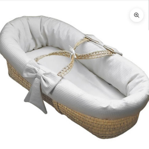Waffle Pique Baby Moses Basket
