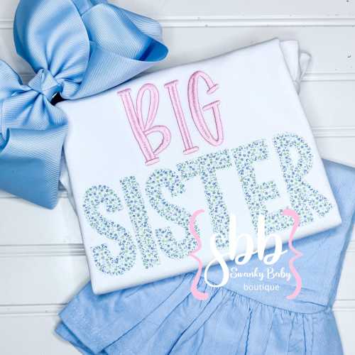 Big Sister Shirt, Little Sister Shirt, Sibling Shirts, Brother Applique Shirt, Sister Applique Shirt, Brother Sister Personalized Shirt