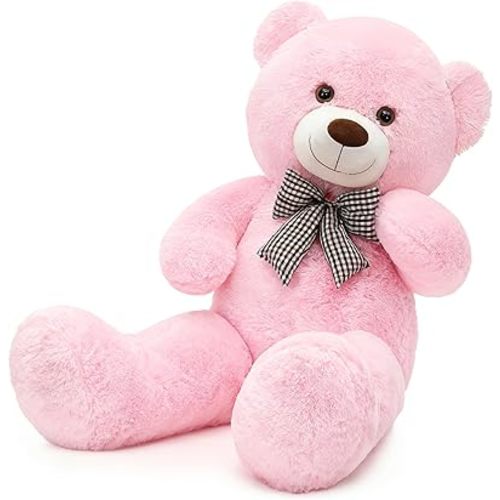 MorisMos Large Teddy Bear, 39inch Giant Teddy Bear Stuffed Animals Plush, Soft Big Bears for Girls Girlfriend Gifts on Birthday, Pink