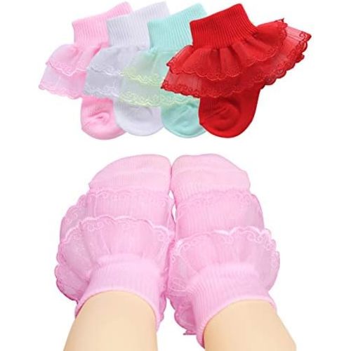Little Baby Girl Princess Lace Ruffles Socks Set