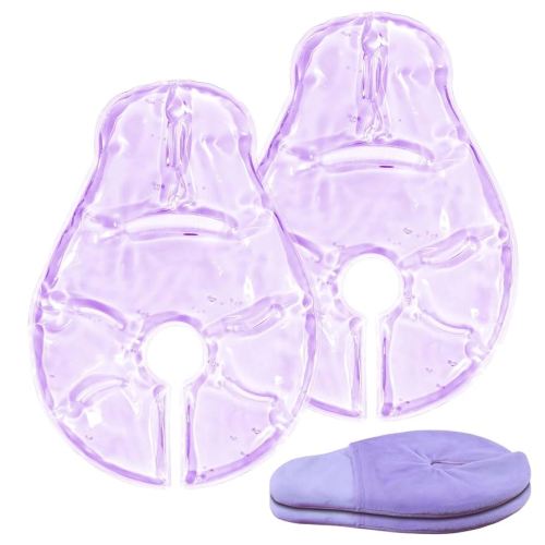 Breast Therapy Pads, Hot Cold Gel Pads for Breastfeeding Postpartum Recovery, Breastfeeding Essentials Pain Relief for Mastitis Engorgement