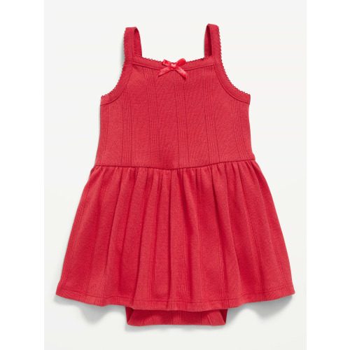 Pointelle-Knit Bodysuit Dress for Baby