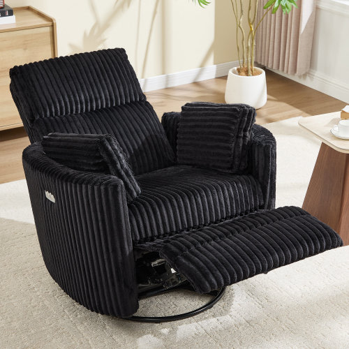 Mercer41 Elegant Swivel Rocker Power Recliner With Customizable Cushions For Maximum Comfort & Reviews | Wayfair