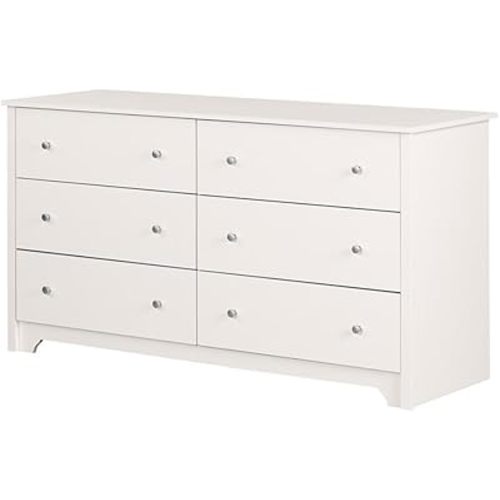 South Shore Furniture Vito All Purpose Contemporary 6-Drawer Dresser with Matte Metal Knobs