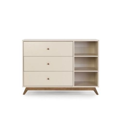 dadada Baby Central Park 3-Drawer, Two Shelf Nursery Dresser