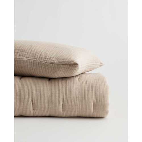 Organic Airy Gauze Toddler Quilt & Sham Set in Dune