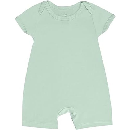 Rayon Baby Pajamas, Short Sleeve Footless Rompers, Snap Closure Sleeper for Boy Girls