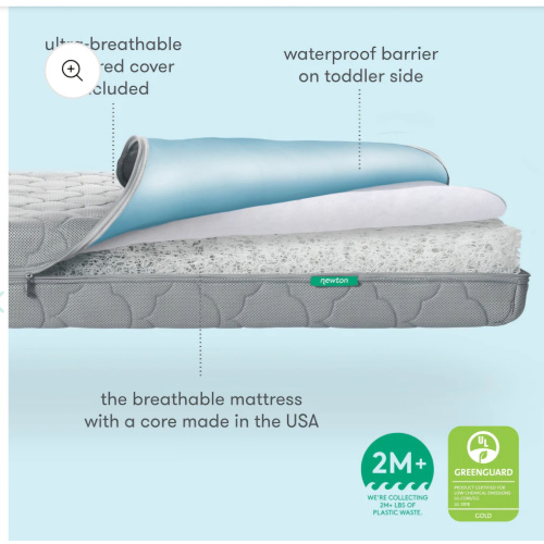 Newton Waterproof Crib Mattress - Standard / Grey
