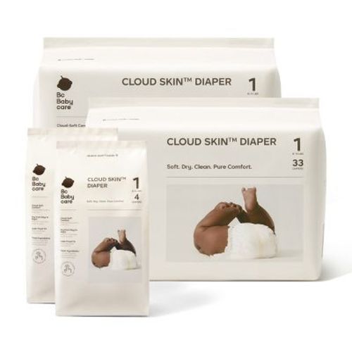 Bc Babycare Cloud Skin™ Diaper Max Absorbency Leak-Proof & Hypoallergenic for Sensitive Skin - Size 1 - 74ct