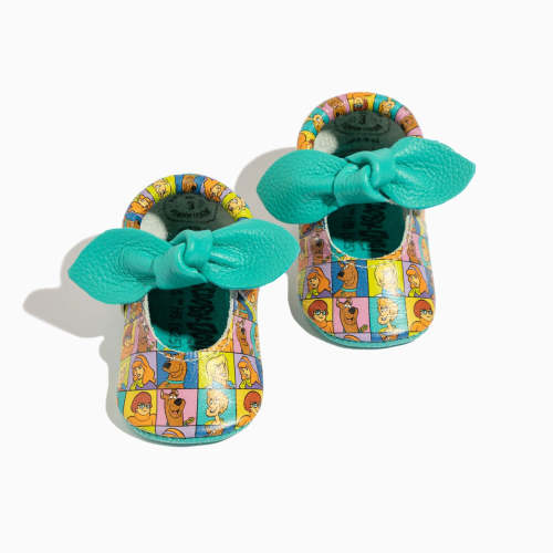 Scooby Gang™ Knotted Bow Baby Shoe | Leather Baby Moccasins – Freshly Picked