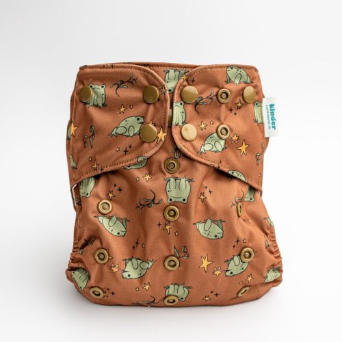 Froggy Frolic by Bree Brennan - Essential Pocket Diaper - Animals - One Size
