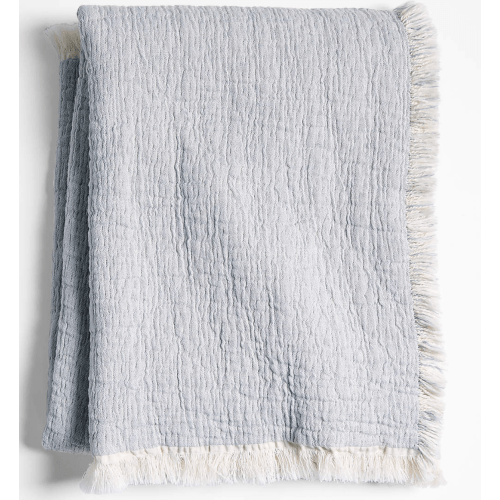 Supersoft Organic Cotton Gauze Smoke Blue Baby Stroller Blanket