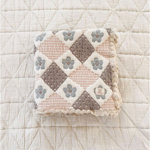 prairie quilt - blush/chambray – Harper 'n Olive