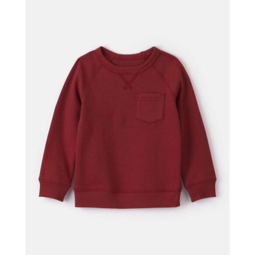 Toddler Boy DayDream Fleece Long-Sleeve Pullover Sweatshirt - Red -4T