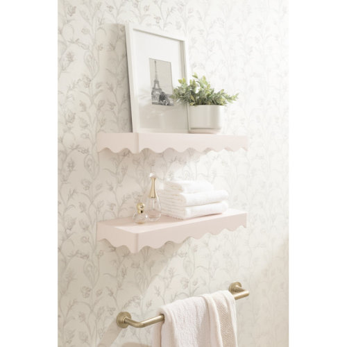 Lark Manor™ Maida Rectangle Two-Piece Wavy Floating Shelf Set for Use as Cute Nursery Bookshelves & Reviews | Wayfair