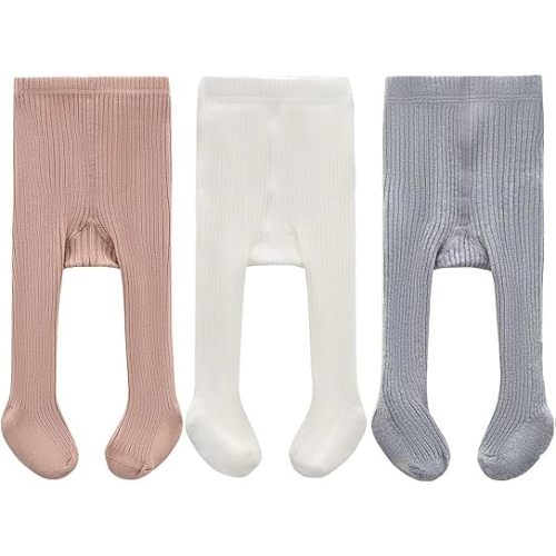 CECORC Baby Girls Tights Toddler Cable Knit Leggings Thick Cotton Infant Stockings Pantyhose 1-10T