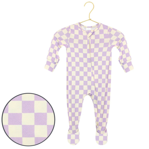 Violet Zipper Footies