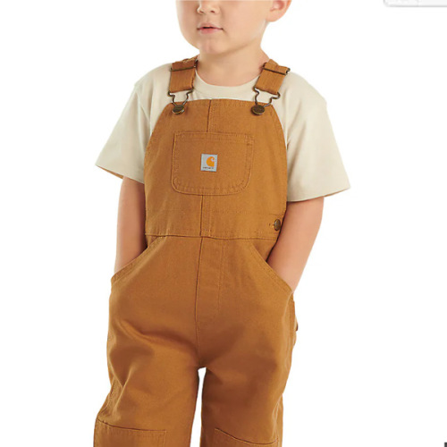 Kids' Canvas Bib Overall Flannel-Lined (Baby/Toddler) | Carhartt