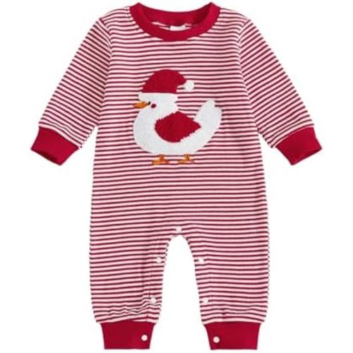 Newborn Baby Boy Girl Stripes Bubble Romper Waffle Knit Long Sleeve Jumpsuit Infant Cute Fall Winter Clothes