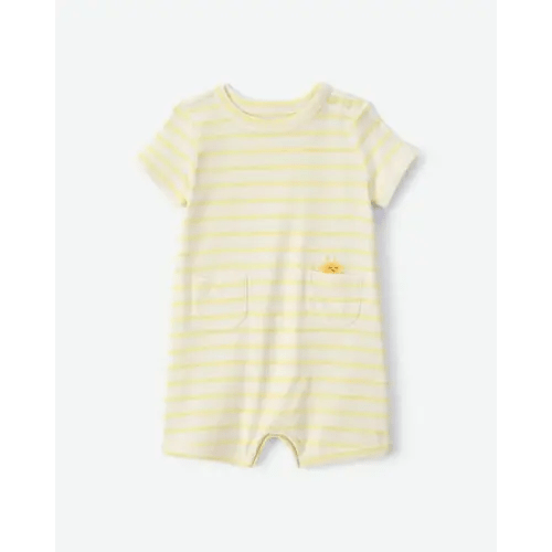 Baby Sun Striped Short-Sleeve Romper - Yellow | Carter's