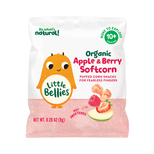 Little Bellies Baby Bellies Organic Apple & Berry Softcorn Snack, 0.28 oz Bag