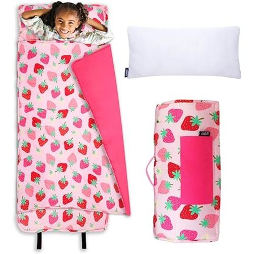 Wildkin Kids Original Nap Mat – Cozy Kids Sleep Mat with Pillow, ideal for School & Travel