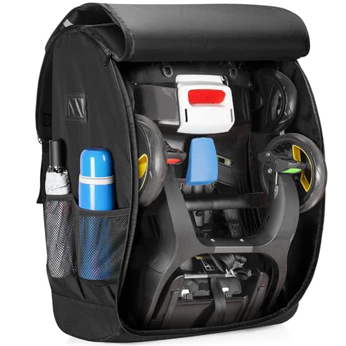 GRAOSO Car Seat Stroller Travel Bag Compatible with Doona for Airplane, Gate Check Stroller Backpack with 8mm Pearl Cotton Padding, Black, Patented Design