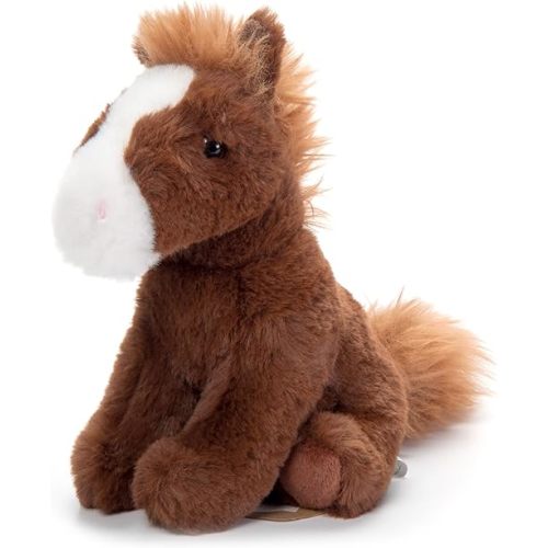 The Petting Zoo Horse Stuffed Animal Plushie, Gifts for Kids, Wild Onez Babiez Wildlife Animals, Brown Horse Plush Toy 6 inches
