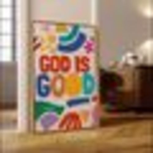 God is Good Print, Retro Christian Wall Art, Faith Poster, Bible Verse, Digital Download, Large Printable Art, Prayer Room Decor 1642509501