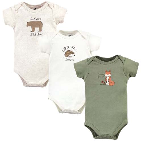 Hudson Baby Cotton Bodysuits, Forest Fox
