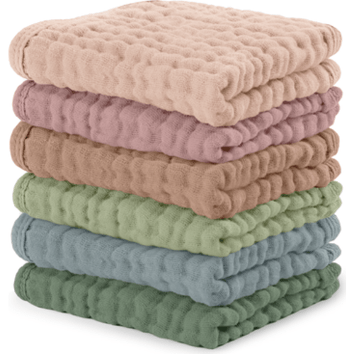 Muslin Washcloths - Pack of 6