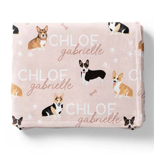 Personalized Kids Blanket | Corgi