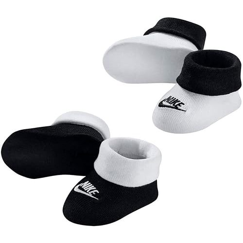Nike Baby`s Futura Booties 2 Pack (Black(NN0048-023)/White, 0-6 Months)