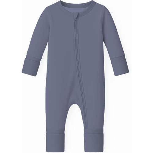 ITSY BITSY BOUTIQUE Viscose Bamboo Baby Pajamas - Boys and Girls Footie Sleeper Convertible 2-Way Zipper Sleeper