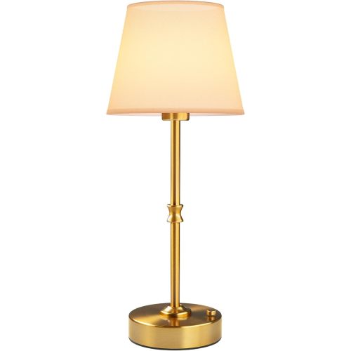 EppieBasic Cordless Table Lamp Rechargeable: Fast Charging & Long Lasting - 2700K Warm Light Samll Vintage Gold Lamps for Women Housewife - Dinning Living Room Bedroom