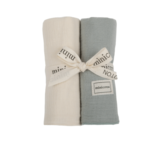 Muselinas Pack Musgo+Crudo · Minicoton