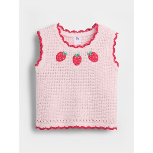 Baby & Toddler Crochet Strawberry Sweater Tank
