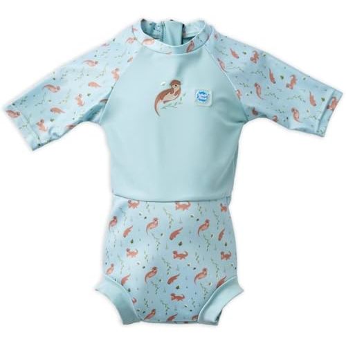 Splash About Happy Nappy Sunsuit, Swimsuit for Babies & Toddlers with Built-in Swim Diaper