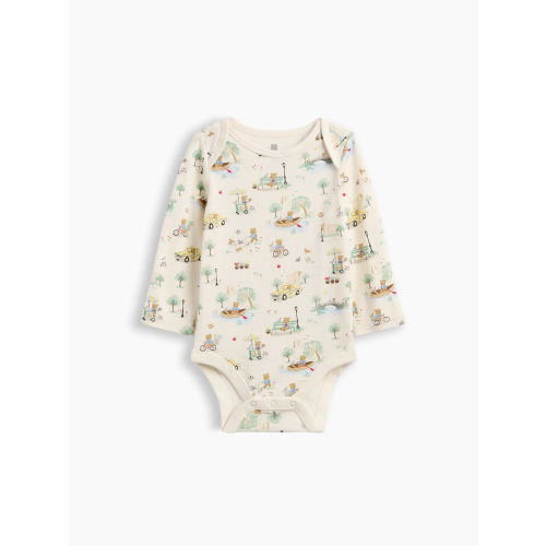 Baby First Favorites Organic Cotton Brannan Bear Toile Bodysuit