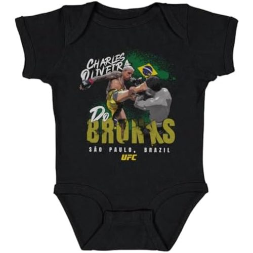 Charles Oliveira UFC One-Piece Infant Bodysuit (3 Months-24 Months) - Charles Oliveira Do Bronxs Brazil WHT