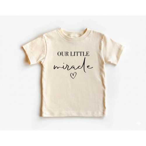 Our Little Miracle Baby Bodysuit, IVF Baby Announcement, Natural Cotton Shirt