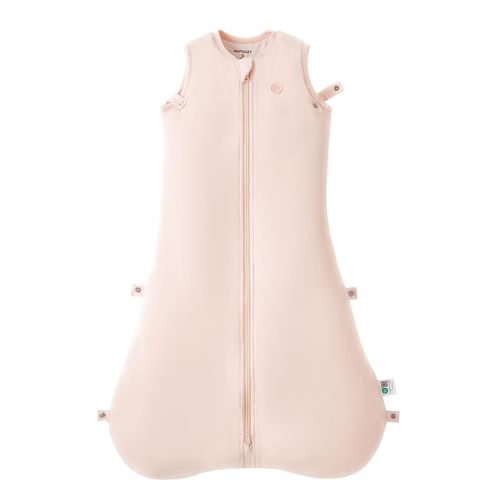 Momcozy Sleep Sack for Baby 6–12 Months, 1.5 TOG Baby Wearable Blanket with Supportive Plush Filling, Two-Way Zipper for Easy Diaper Changes, Snap-Fit Design for Growing Babies, Medium, Pink