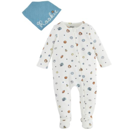 Baby Sleeper and Bib Set for Newborns (0-3 Months) | Mud Pie