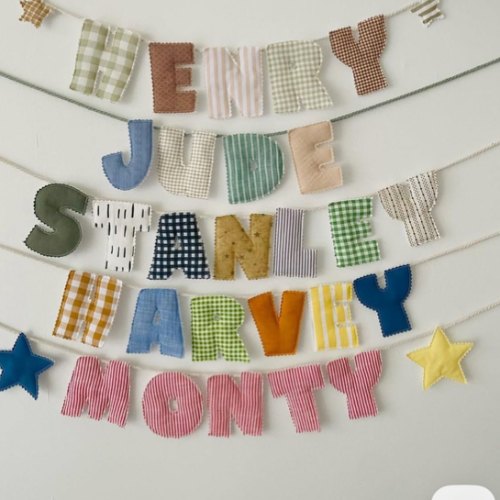 Custom Quilted Baby Name Banner