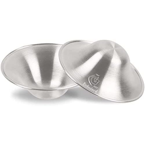 The Original Silver Nursing Cups - Nipple Shields for Nursing Newborn, Newborn Breastfeeding Essentials Must Haves for Soothe and Protect Your Nursing Nipples - 925 Silver
