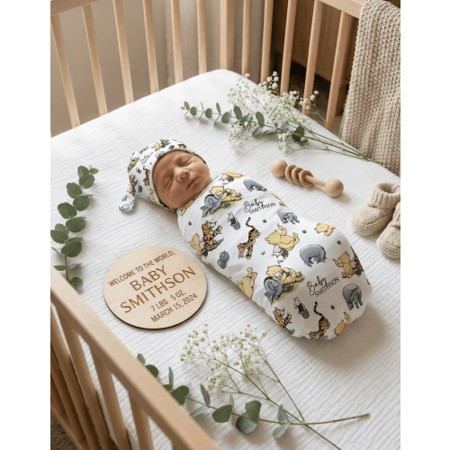 Custom Swaddle Wrap & Beanie – The Custom Co